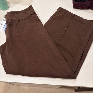 Cider Women's Brown wide leg Pants